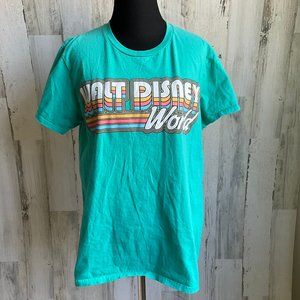 Disney Parks Size Medium Walt Disney World Graphic T-Shirt Teal Tee